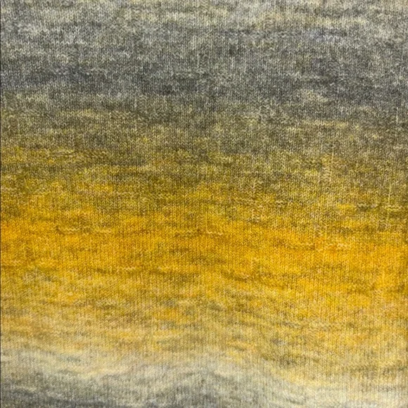 Anthropologie Pilcro Yellow Grey Ombre Sweater Crop Mock Neck Cute Size Medium - Picture 5 of 8